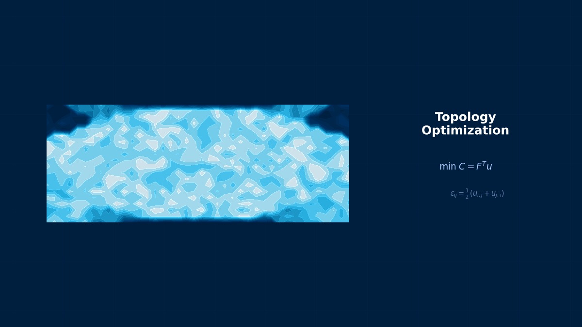 CAE visualization for topology simp theory - technical simulation diagram