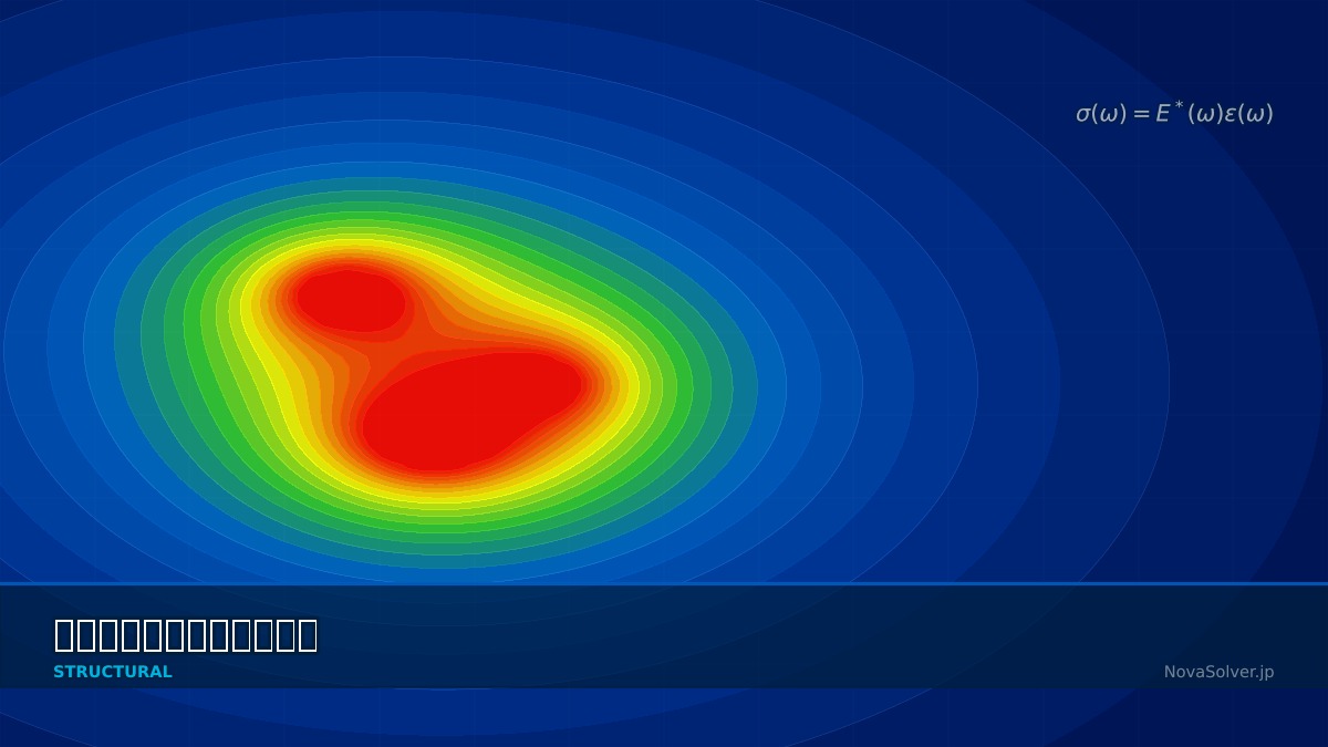 CAE visualization for viscoelastic damping theory - technical simulation diagram