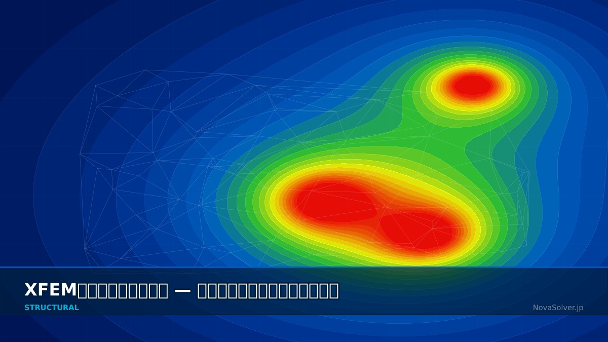 CAE visualization for xfem troubleshoot - technical simulation diagram