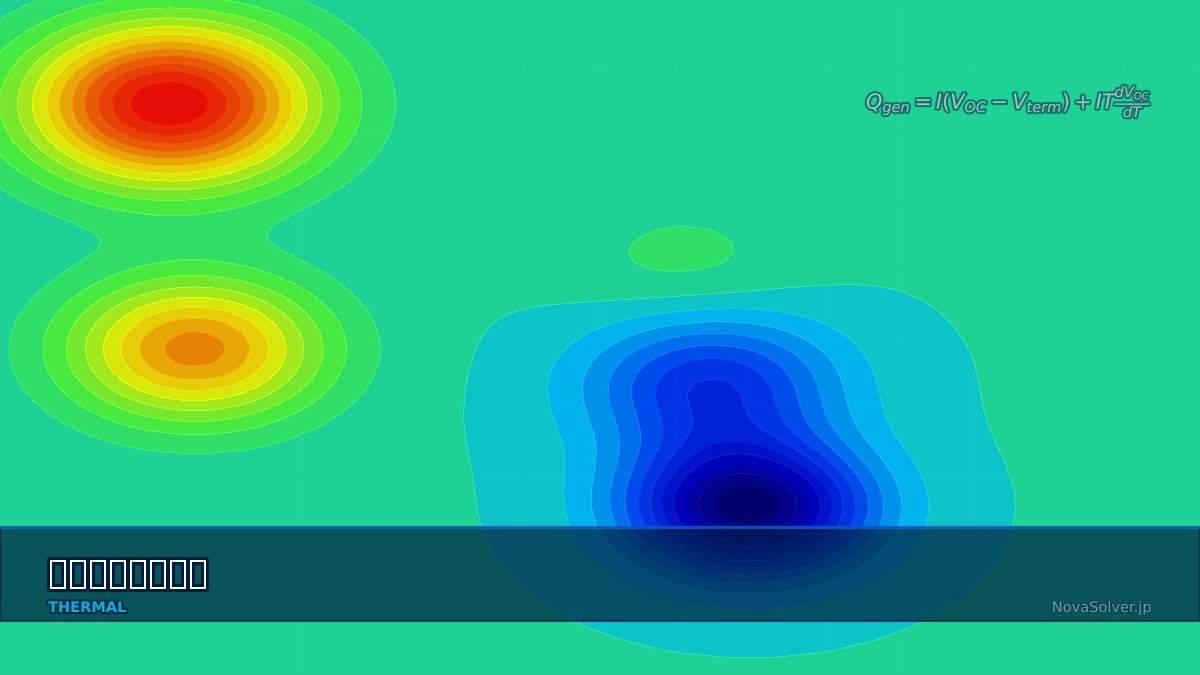 CAE visualization for battery thermal theory - technical simulation diagram