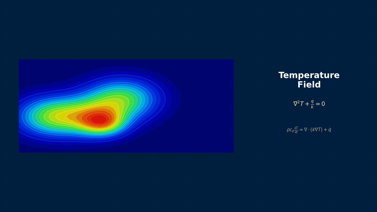 CAE visualization for conduction 1d theory - technical simulation diagram