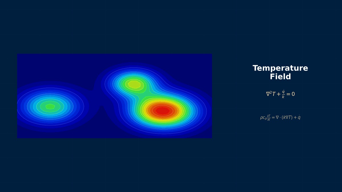 CAE visualization for conduction 3d theory - technical simulation diagram