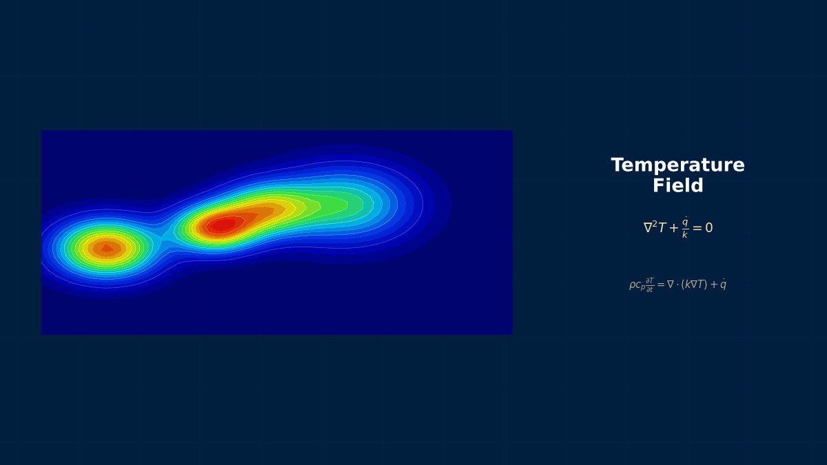 CAE visualization for extended surface theory - technical simulation diagram