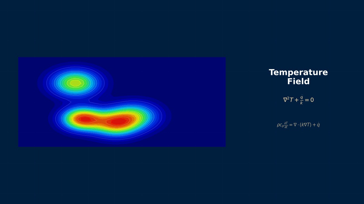 CAE visualization for furnace simulation theory - technical simulation diagram