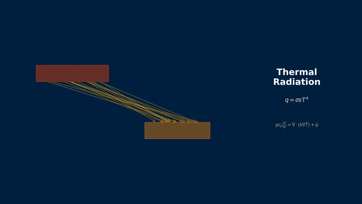 CAE visualization for gray body exchange theory - technical simulation diagram