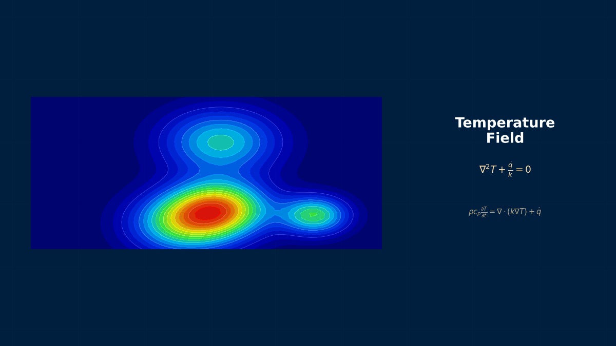 CAE visualization for heat generation steady theory - technical simulation diagram