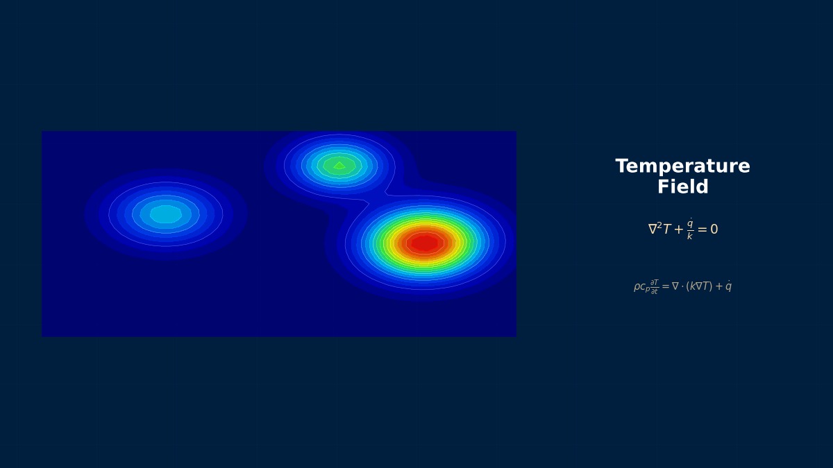 CAE visualization for internal heat gen transient theory - technical simulation diagram