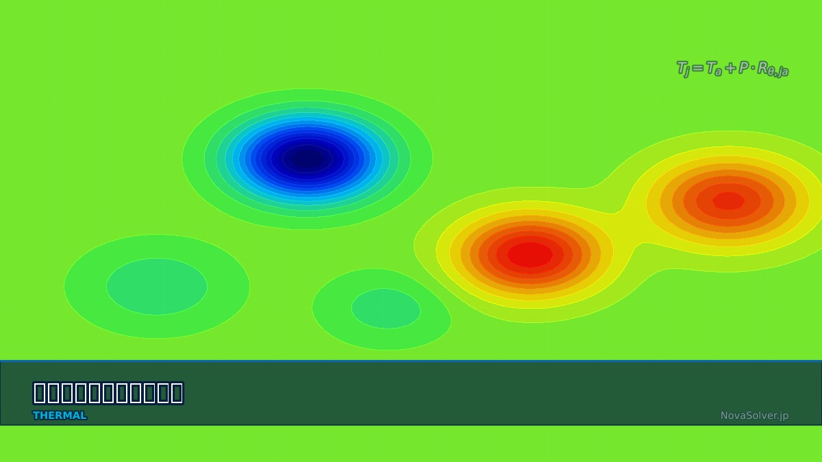 CAE visualization for junction temperature theory - technical simulation diagram