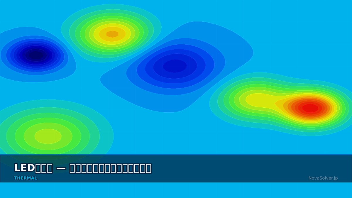 CAE visualization for led thermal troubleshoot - technical simulation diagram