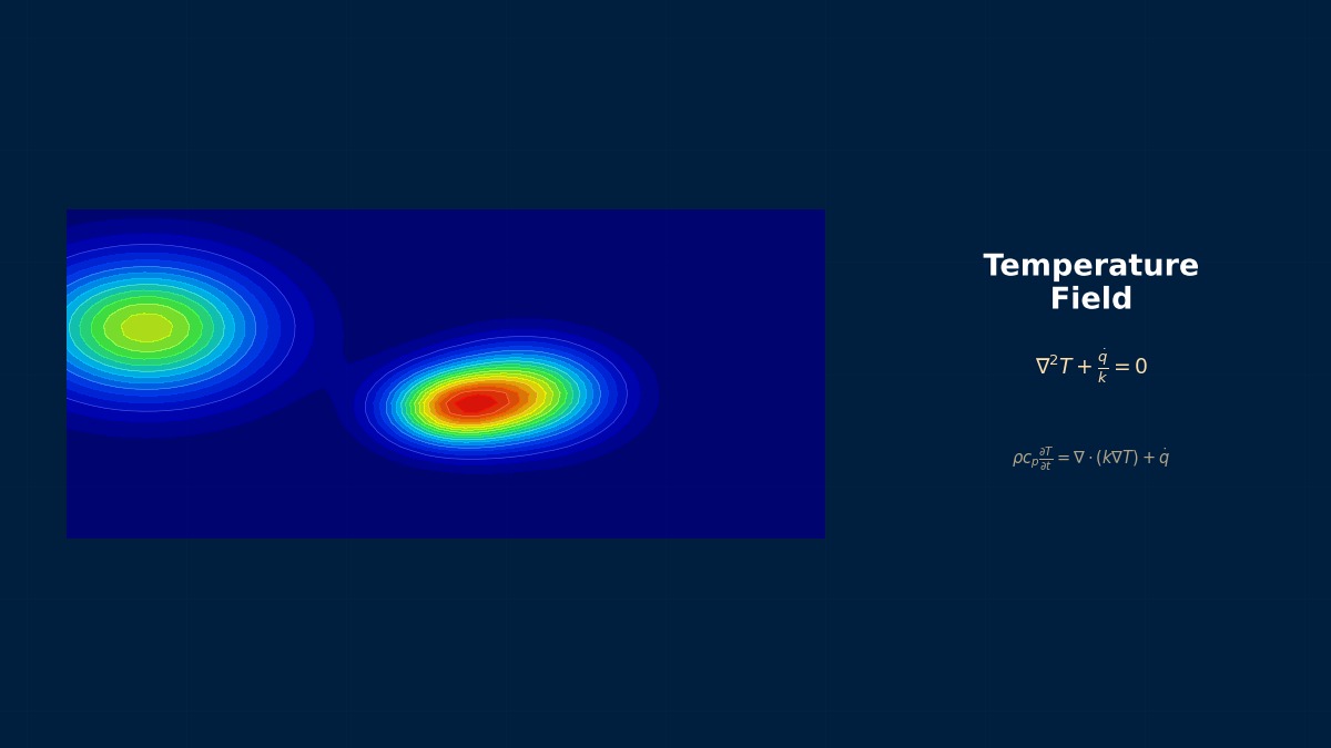 Partitioned conjugate heat transfer coupling diagram showing fluid CFD and solid FEM solvers exchanging temperature and heat flux at the interface