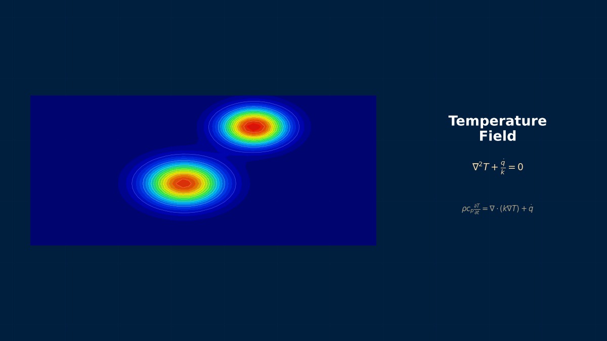 CAE visualization for passive cooling theory - technical simulation diagram