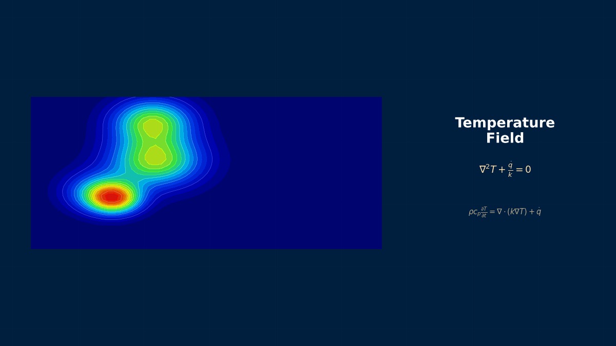 CAE visualization for radiant heating cooling theory - technical simulation diagram