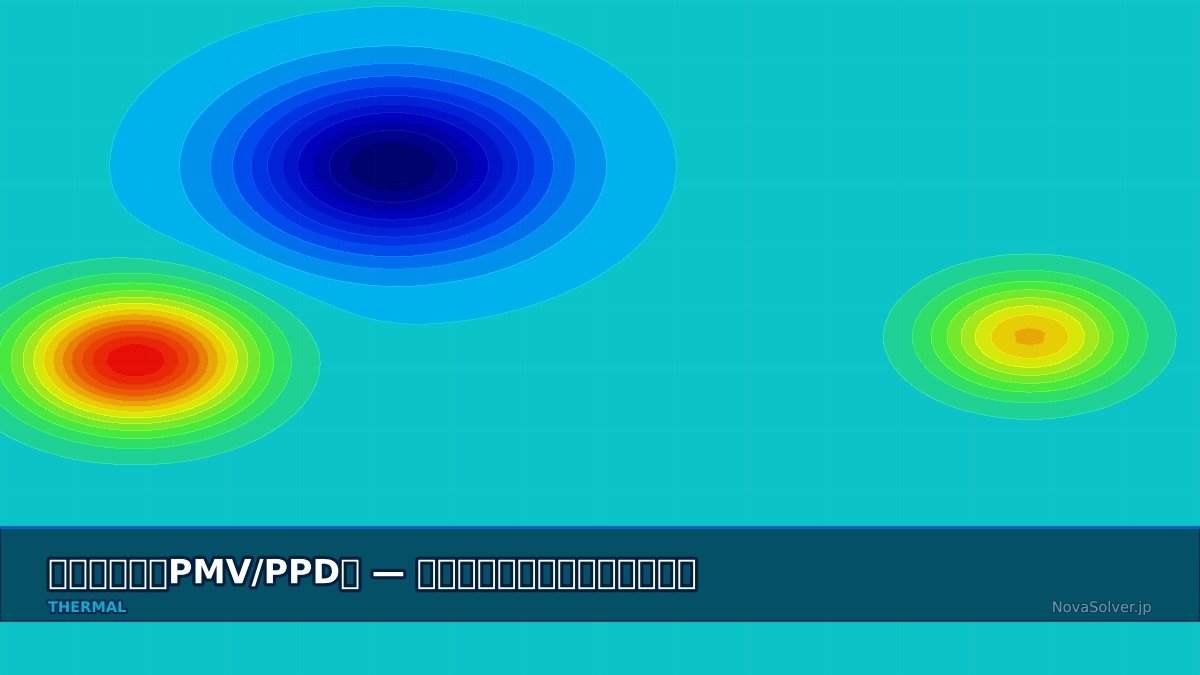 CAE visualization for thermal comfort pmv troubleshoot - technical simulation diagram