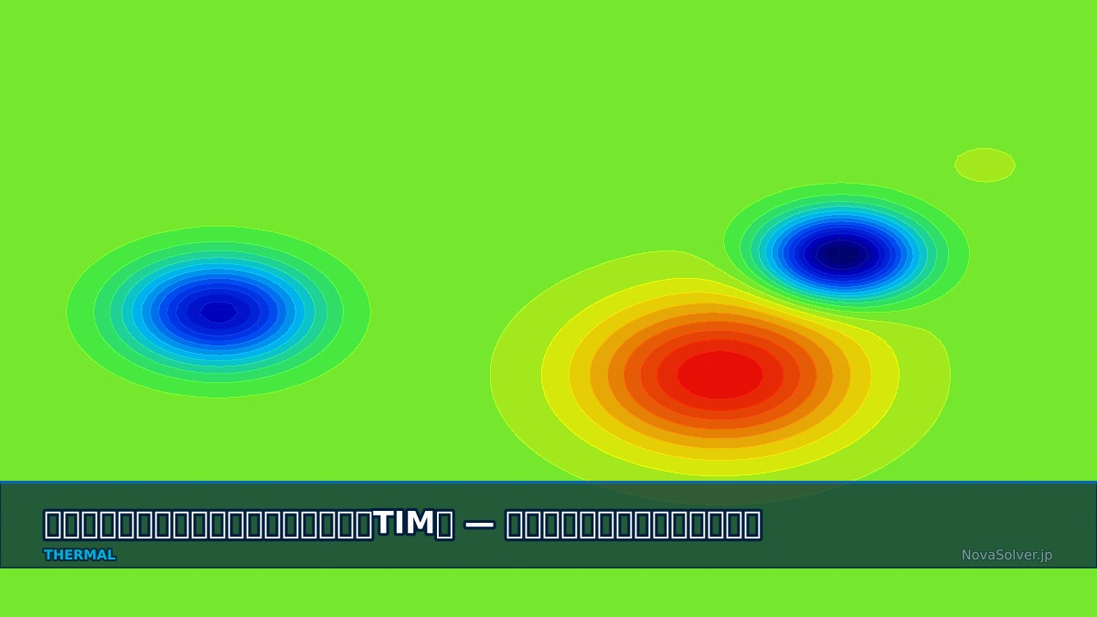 CAE visualization for thermal interface material troubleshoot - technical simulation diagram