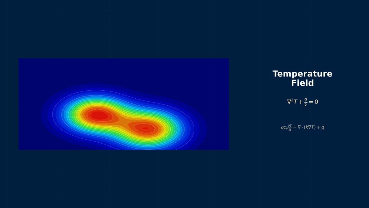 CAE visualization for thermal mass theory - technical simulation diagram