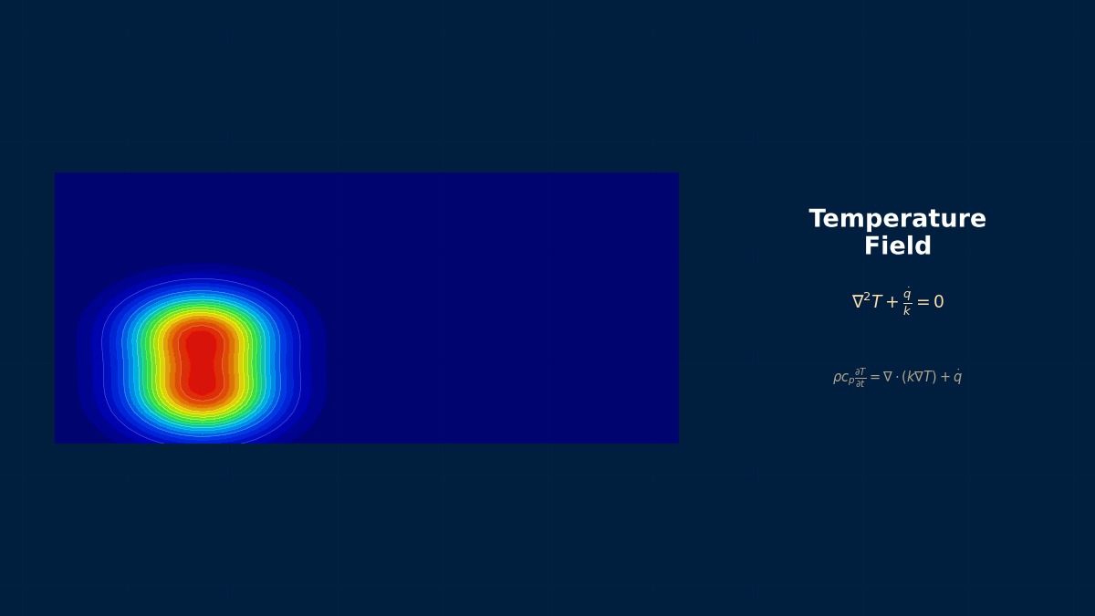 Underfloor heating FEM simulation showing pipe layout and floor surface temperature contour distribution