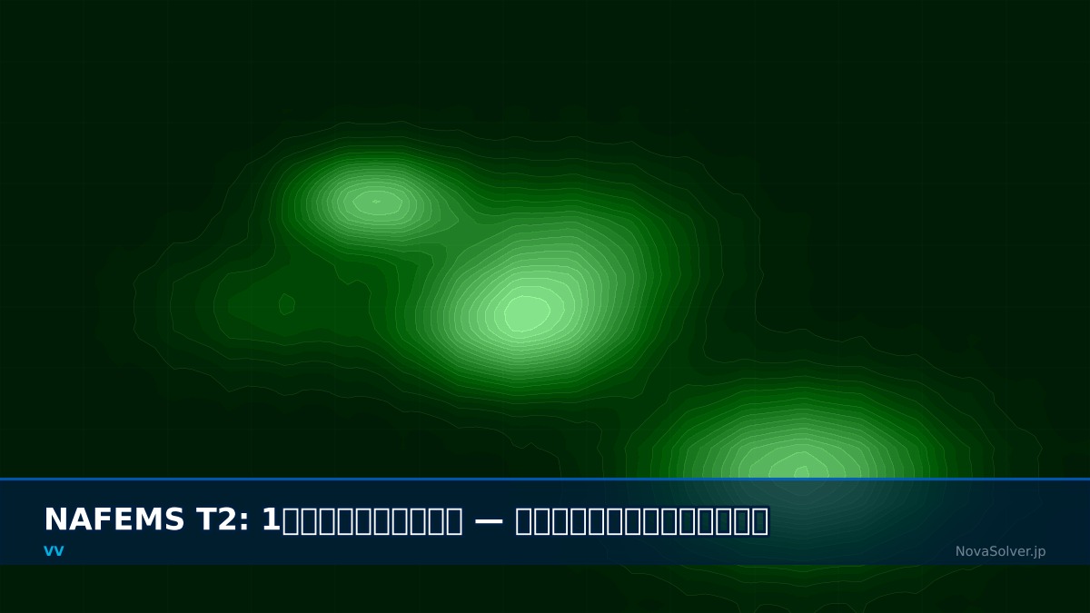 CAE visualization for nafems t2 troubleshoot - technical simulation diagram