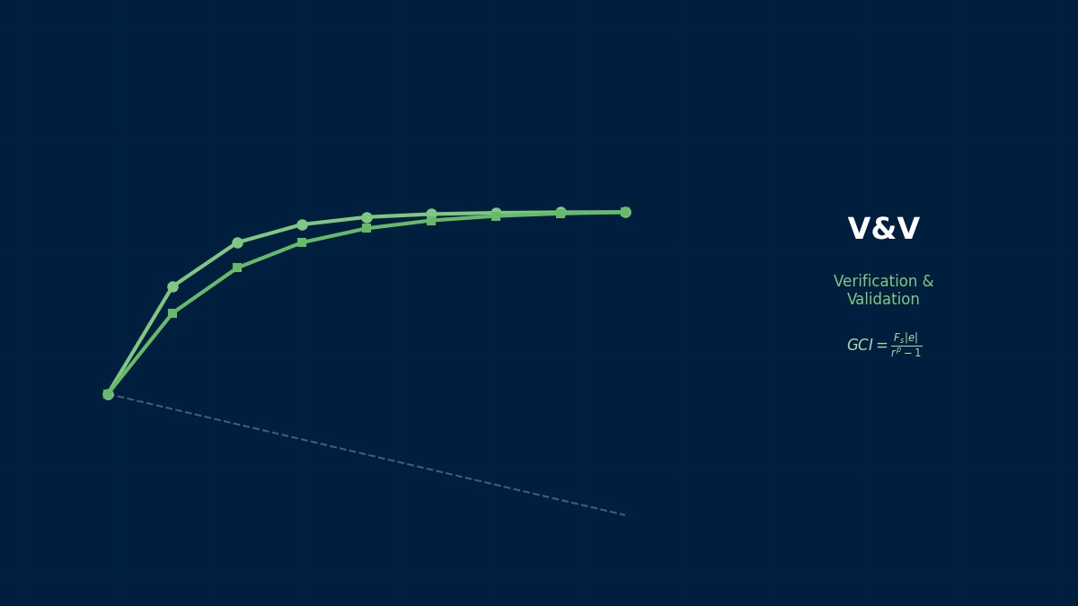 CAE visualization for richardson extrapolation theory - technical simulation diagram